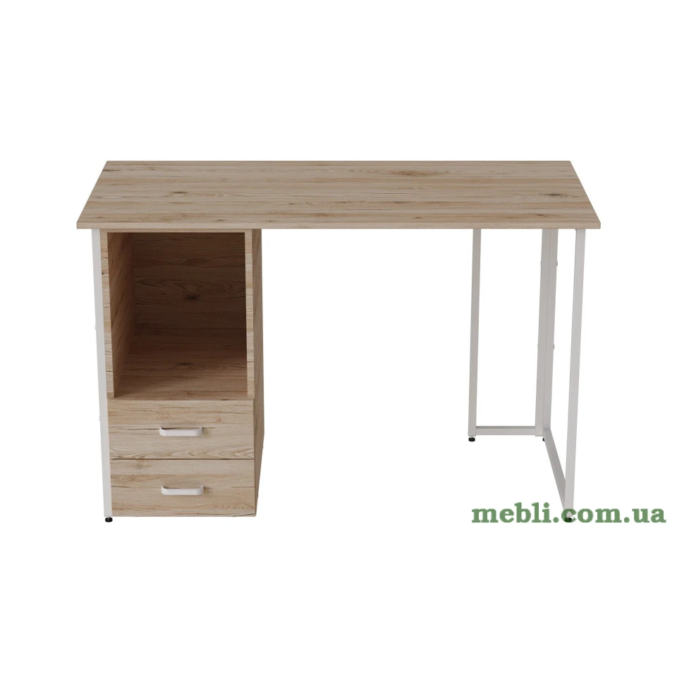 Комп'ютерний стіл Ferrum-decor Отто 75x140x70 білий ДСП Дуб Артізан 32мм