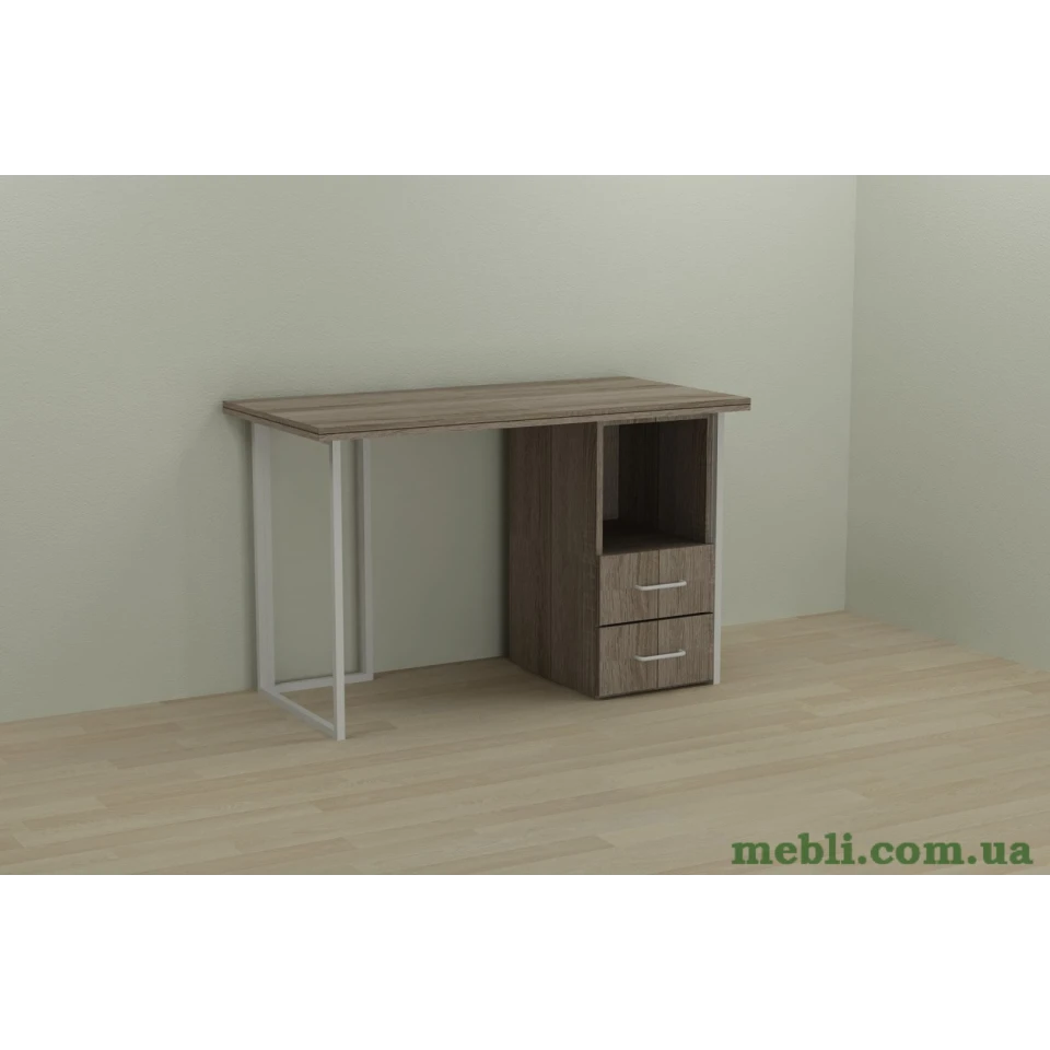 Комп'ютерний стіл Ferrum-decor Отто 75x140x70 білий ДСП Дуб Сонома Труфель 32мм