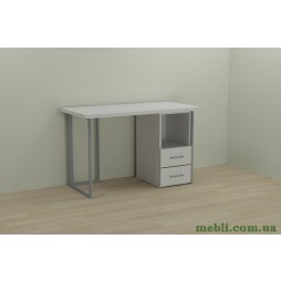 Комп'ютерний стіл Ferrum-decor Отто 75x140x70 сірий ДСП Білий 32мм