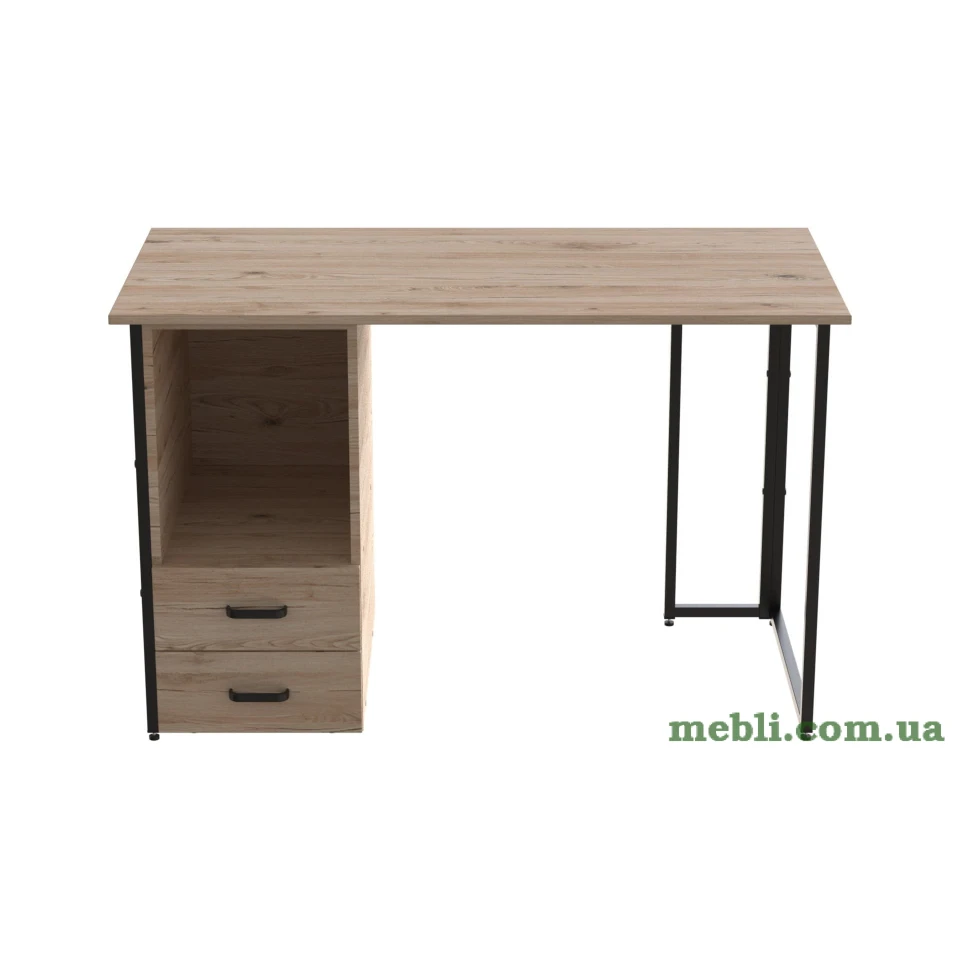 Комп'ютерний стіл Ferrum-decor Отто 76x140x60 чорний ДСП Дуб Артизан 32мм