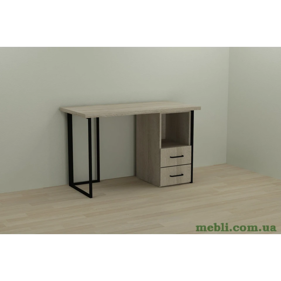 Комп'ютерний стіл Ferrum-decor Отто 76x140x70 чорний ДСП Дуб Сонома 32мм