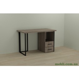 Комп'ютерний стіл Ferrum-decor Отто 76x140x70 чорний ДСП Дуб Сонома Трюфель 32мм