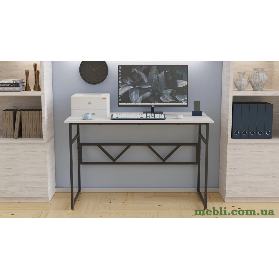 Комп'ютерний стіл Ferrum-decor Райан 75x100x70 чорний ДСП Білий 16мм