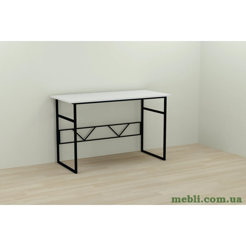 Комп'ютерний стіл Ferrum-decor Райан 75x120x70 чорний ДСП Білий 16мм