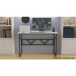 Комп'ютерний стіл Ferrum-decor Райан 75x120x70 чорний ДСП Білий 32мм