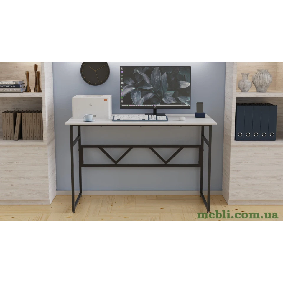 Комп'ютерний стіл Ferrum-decor Райан 75x120x70 чорний ДСП Білий 32мм