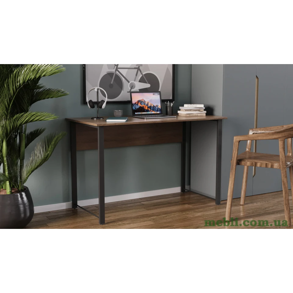 Комп'ютерний стіл Ferrum-decor Райан 75x140x70 чорний ДСП Дуб Сонома Труфель 16мм