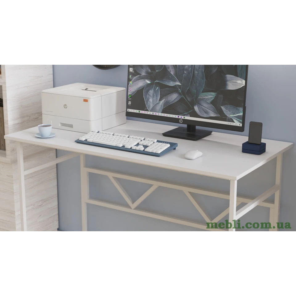 Комп'ютерний стіл Ferrum-decor Раян 75x100x60 білий ДСП Білий 16мм