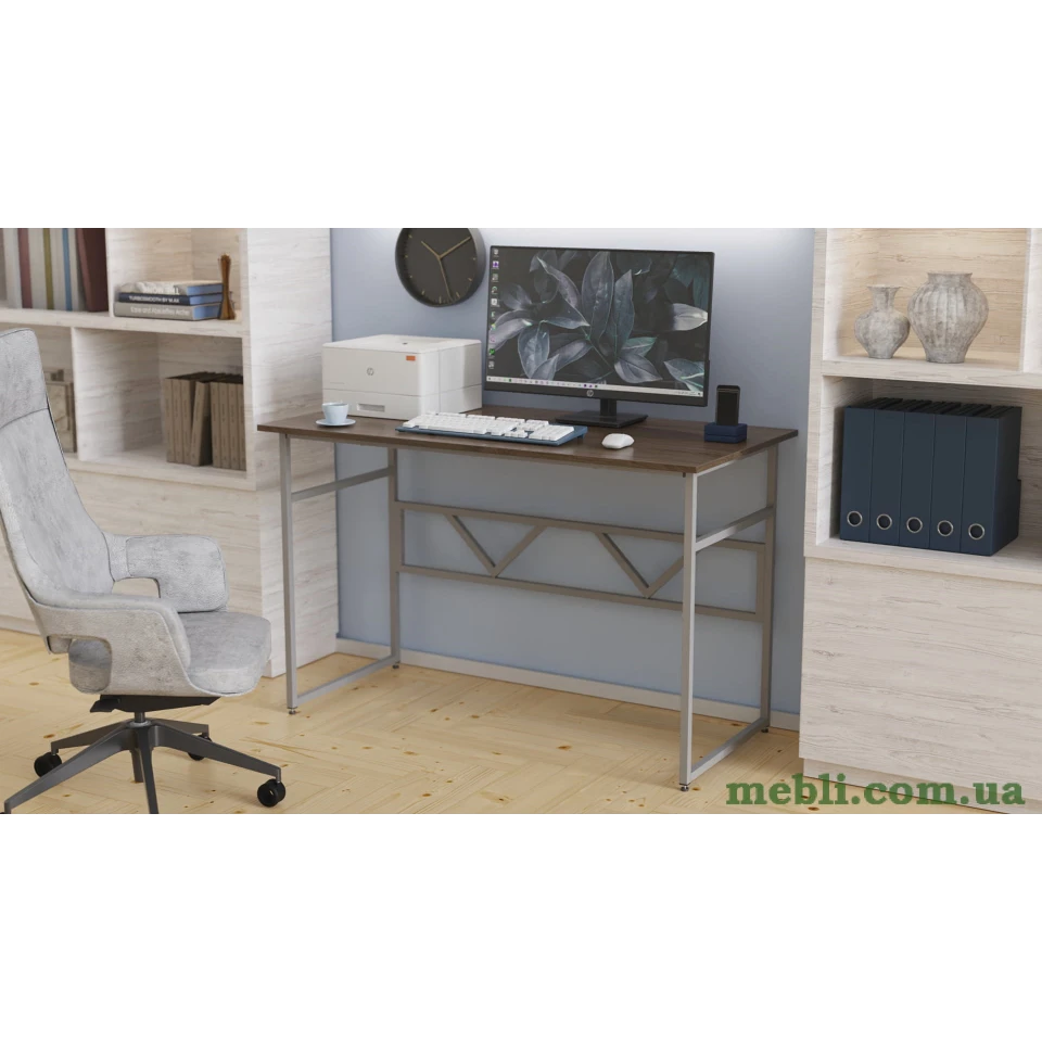 Комп'ютерний стіл Ferrum-decor Раян 75x120x70 сірий ДСП Дуб Сонома Труфель 16мм