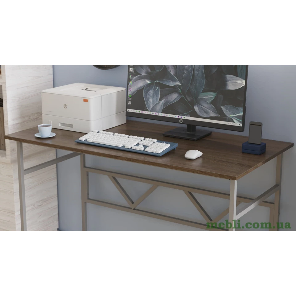 Комп'ютерний стіл Ferrum-decor Раян 75x120x70 сірий ДСП Дуб Сонома Труфель 16мм