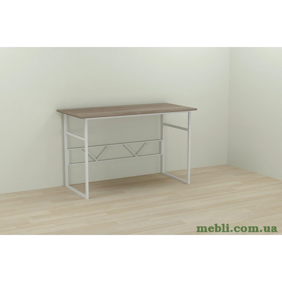 Комп'ютерний стіл Ferrum-decor Раян 75x140x60 білий ДСП Дуб Сонома Труфель 16мм