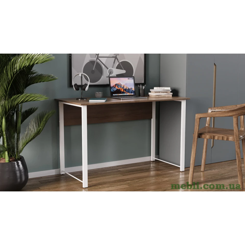 Комп'ютерний стіл Ferrum-decor Раян 75x140x70 білий ДСП Дуб Артізан 32мм