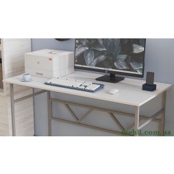 Комп'ютерний стіл Ferrum-decor Раян 75x140x70 сірий ДСП Білий 16мм