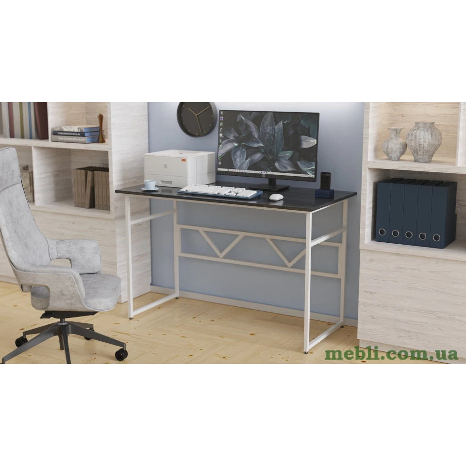 Комп'ютерний стіл Раян 75x100x60 білий ДСП Сосна Кембра 16мм