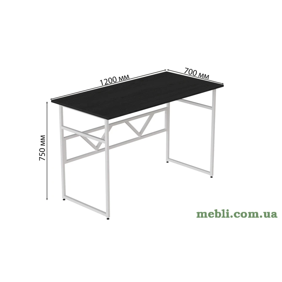 Комп'ютерний стіл Раян 75x120x70 білий ДСП Сосна Кембра 32мм