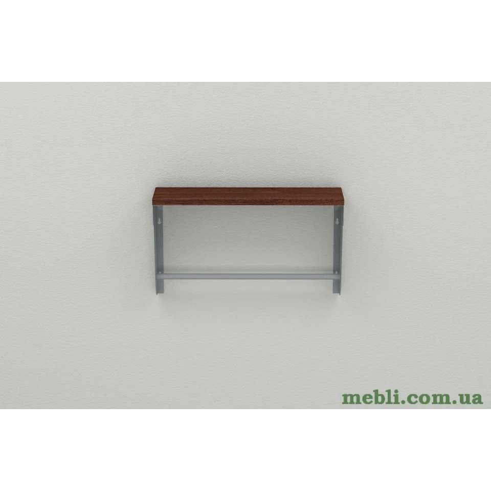 Настінна полиця Ferrum-decor Світ 300x600x150 метал Сірий ДСП Венге