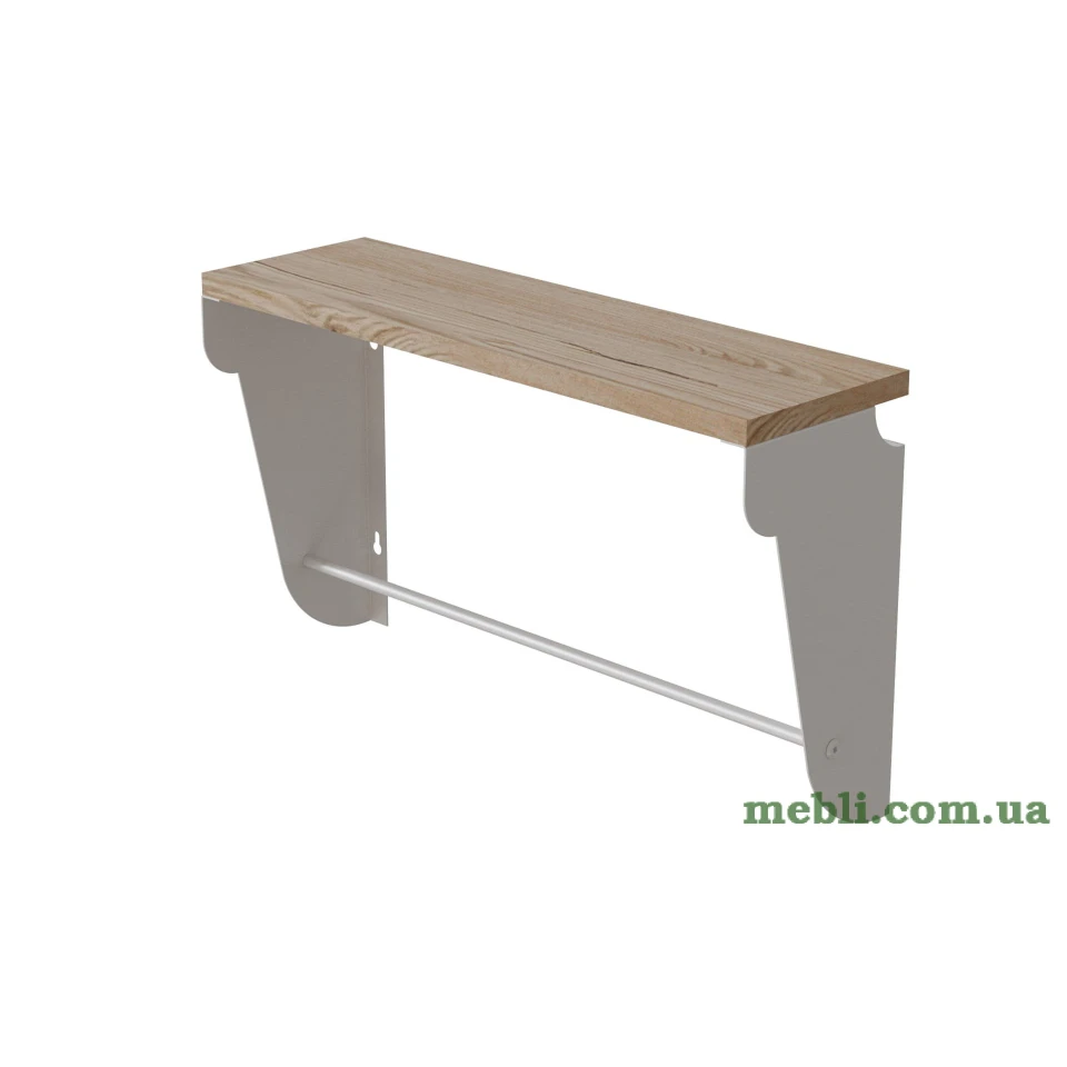 Полиця настінна Ferrum-decor Світ 300x500x150 метал Білий ДСП Артізан