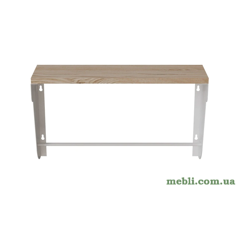 Полиця настінна Ferrum-decor Світ 300x600x150 метал Білий ДСП Артізан