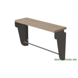 Полиця настінна Ferrum-decor Світ 300x600x150 метал Сірий ДСП Артізан