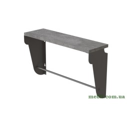Полиця настінна Ferrum-decor Світ 300x600x150 метал Сірий ДСП Бетон