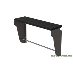 Полиця настінна Ferrum-decor Світ 300x600x150 метал Сірий ДСП Венге