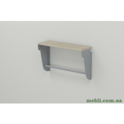 Полиця настінна Ferrum-decor Світ 300x600x150 метал Сірий ДСП Сонома