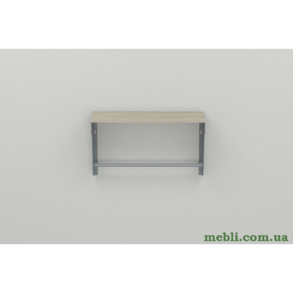 Полиця настінна Ferrum-decor Світ 300x600x150 метал Сірий ДСП Сонома