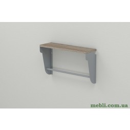 Полиця настінна Ferrum-decor Світ 300x600x150 метал Сірий ДСП Сонома Трюфель