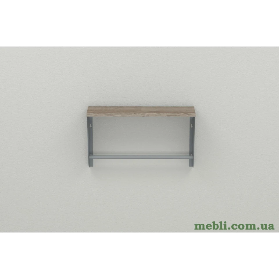 Полиця настінна Ferrum-decor Світ 300x600x150 метал Сірий ДСП Сонома Трюфель