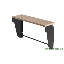 Полиця настінна Ferrum-decor Світ 300x600x150 метал Чорний ДСП Артізан