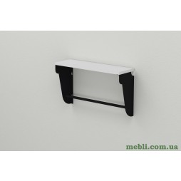 Полиця настінна Ferrum-decor Світ 300x600x150 метал Чорний ДСП Білий