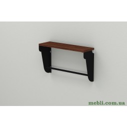 Полиця настінна Ferrum-decor Світ 300x600x150 метал Чорний ДСП Венге