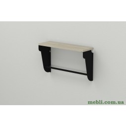 Полиця настінна Ferrum-decor Світ 300x600x150 метал Чорний ДСП Сонома