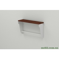 Полиця настінна Ferrum-decor Світ 300x700x150 метал Білий ДСП Венге