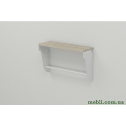 Полиця настінна Ferrum-decor Світ 300x700x150 метал Білий ДСП Сонома