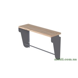 Полиця настінна Ferrum-decor Світ 300x700x150 метал Сірий ДСП Артізан