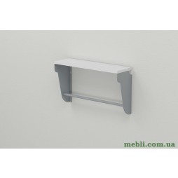 Полиця настінна Ferrum-decor Світ 300x700x150 метал Сірий ДСП Білий