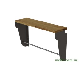 Полиця настінна Ferrum-decor Світ 300x700x150 метал Сірий ДСП Дуб Артізан