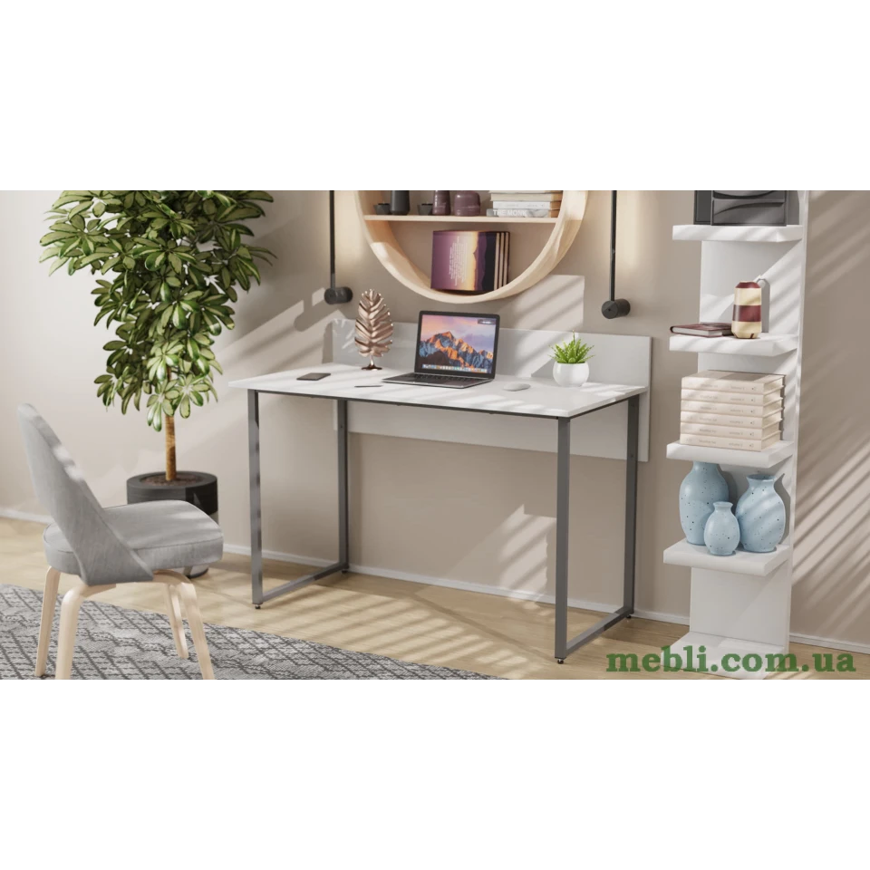 Комп'ютерний стіл Ferrum-decor Скай 75x100x60 сірий ДСП Білий 16мм