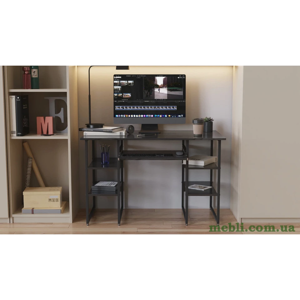 Комп'ютерний стіл Ferrum-decor Скай 75x100x70 білий ДСП Дуб Артізан 16мм