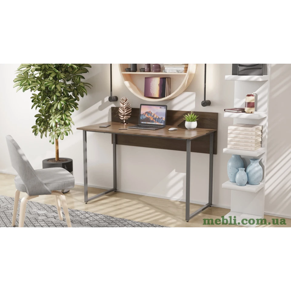 Комп'ютерний стіл Ferrum-decor Скай 75x100x70 сірий ДСП Дуб Сонома Труфель 16мм