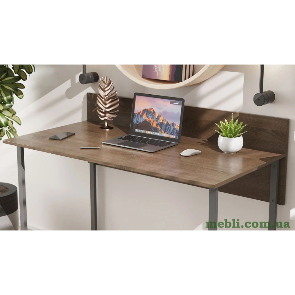 Комп'ютерний стіл Ferrum-decor Скай 75x100x70 сірий ДСП Дуб Сонома Труфель 16мм