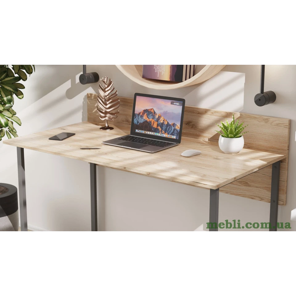 Комп'ютерний стіл Ferrum-decor Скай 75x120x60 сірий ДСП Дуб Артізан 16мм