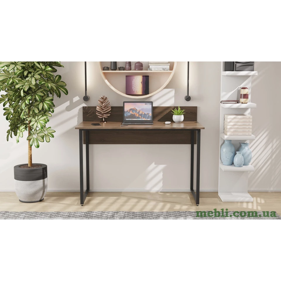 Комп'ютерний стіл Ferrum-decor Скай 75x120x60 чорний ДСП Дуб Сонома Труфель 16мм