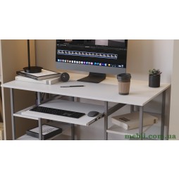 Комп'ютерний стіл Ferrum-decor Скай 75x120x70 білий ДСП Дуб Сонома Труфель 16мм