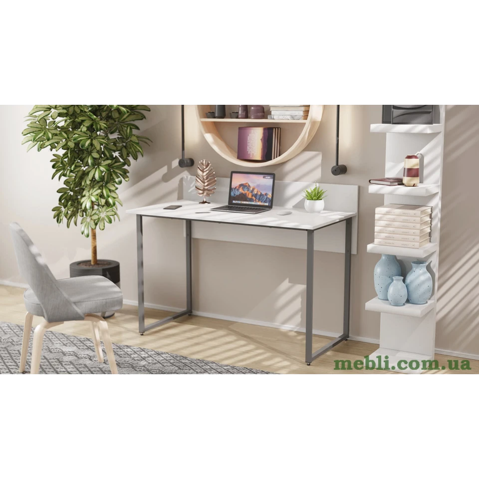 Комп'ютерний стіл Ferrum-decor Скай 75x140x60 сірий ДСП Білий 16мм