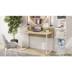 Комп'ютерний стіл Ferrum-decor Скай 75x140x70 білий ДСП Дуб Сонома 16мм