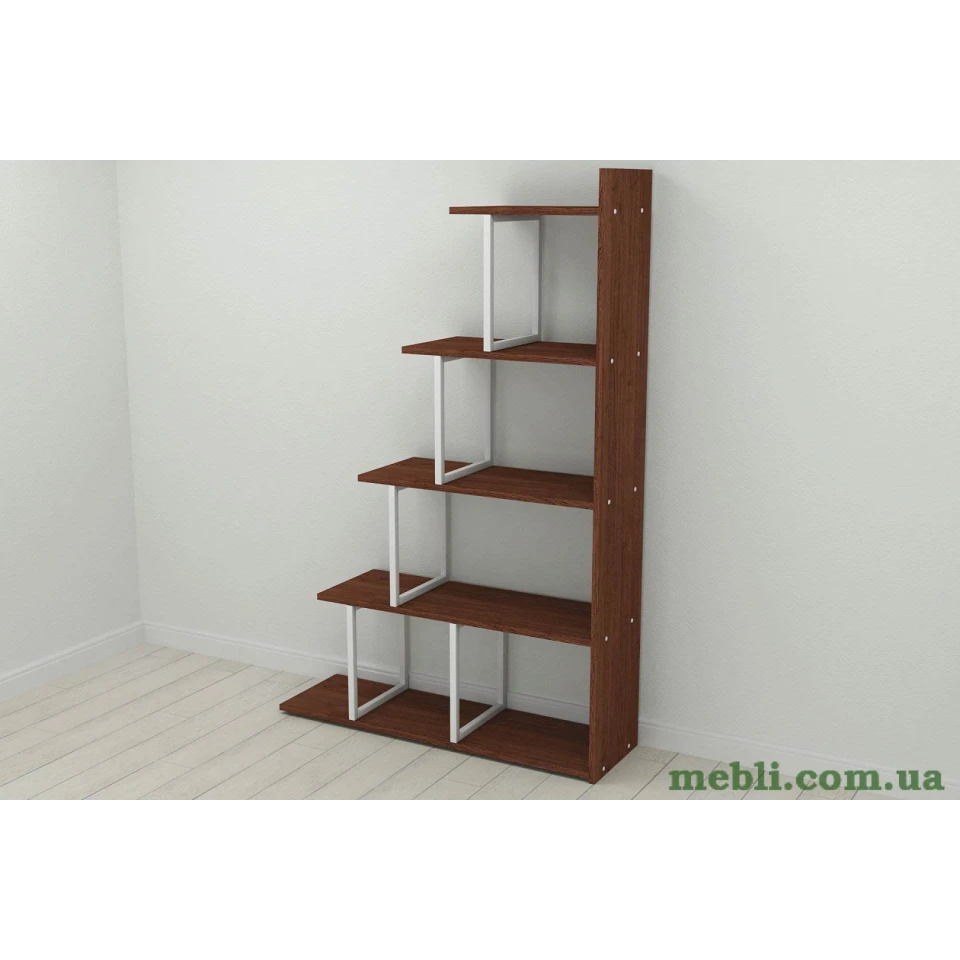 Етажерка Ferrum-decor Стелла 1600x1020x300 Білий метал ДСП Венге Магія