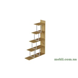 Етажерка Ferrum-decor Стелла 1600x1020x300 Білий метал ДСП Дуб Артізан