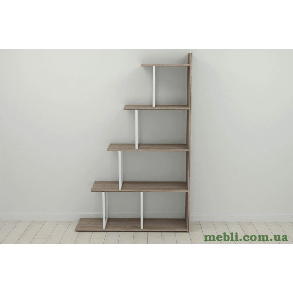 Етажерка Ferrum-decor Стелла 1600x1020x300 Білий метал ДСП Дуб Сонома Трюфель